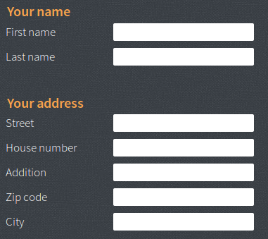 Example Crispy forms Fieldset